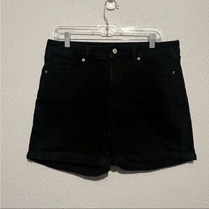 Old Navy Women Shorts Size 12 O.G. Straight Short High Rise Black Cuffed